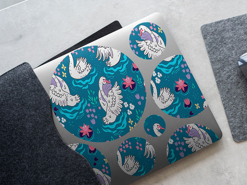 bath time bird DIY Laptop Stickers