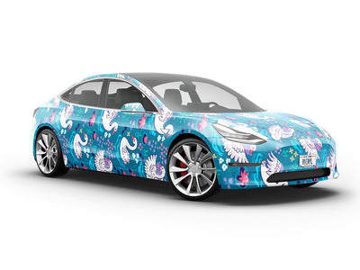 Bath Time Birds Vehicle Vinyl Wrap