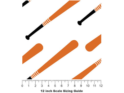Batter Up Sport Vinyl Film Pattern Size 12 inch Scale~Rwraps Batter Up Sport Sizing Chart~2