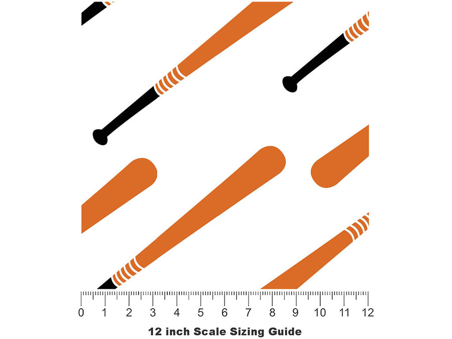 Batter Up Sport Vinyl Film Pattern Size 12 inch Scale~Rwraps Batter Up Sport Sizing Chart~2
