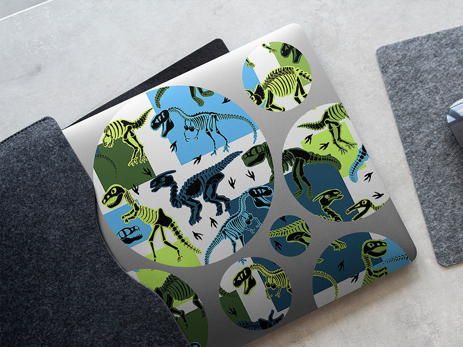 battered blues dinosaur DIY Laptop Stickers