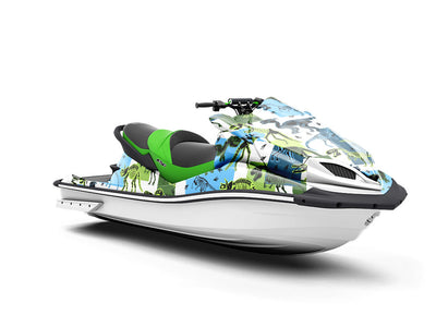 Battered Blues Dinosaur Jet Ski Vinyl Customized Wrap