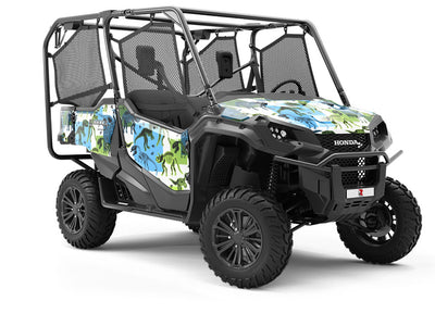 Battered Blues Dinosaur Utility Vehicle Vinyl Wrap