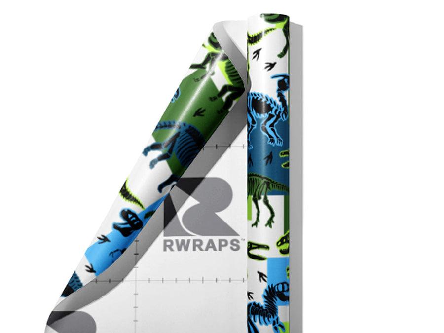 Battered Blues Dinosaur Wrap Film Sheets~Rwraps Series 914 Battered Blues Dinosaur Scrolled Sheet~3