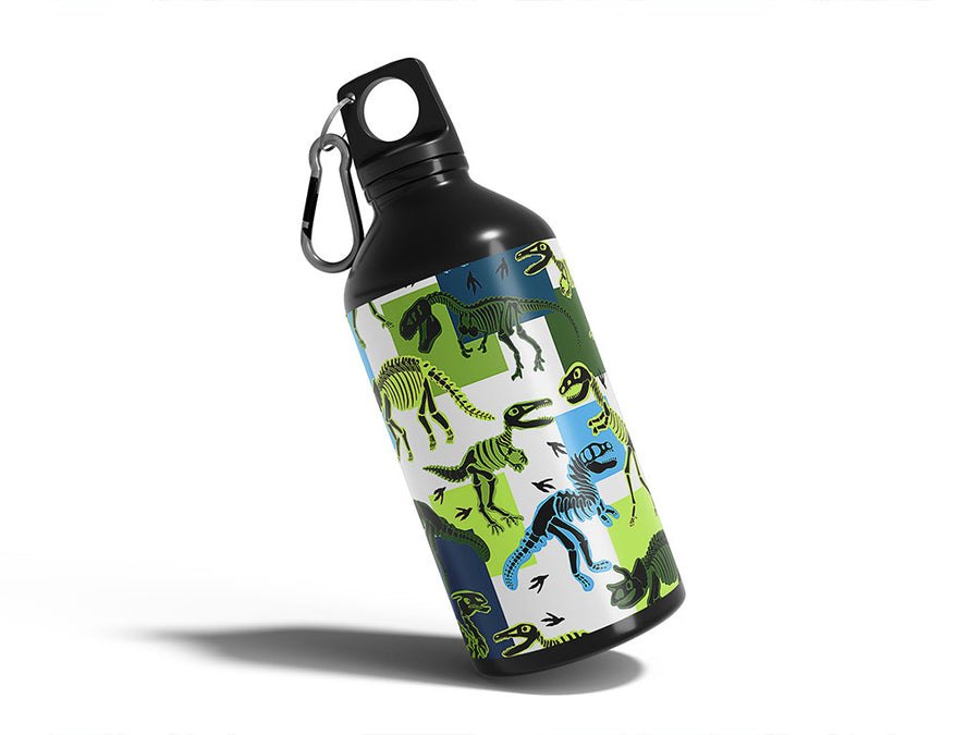 battered blues dinosaur Water Bottle DIY Stickers