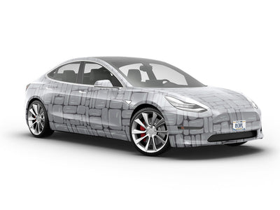 Battleship Grey Brick Vehicle Vinyl Wrap