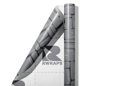 Battleship Grey Brick Wrap Film Sheets~Rwraps Series 914 Battleship Grey Brick Scrolled Sheet~4