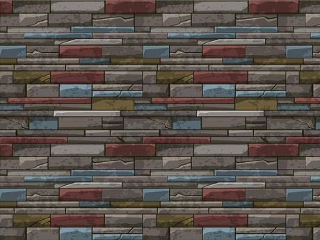 Battleship Grey Brick Vinyl Wrap Pattern~Rwraps Series 914 Digitally Printed Vinyl Wrap~0