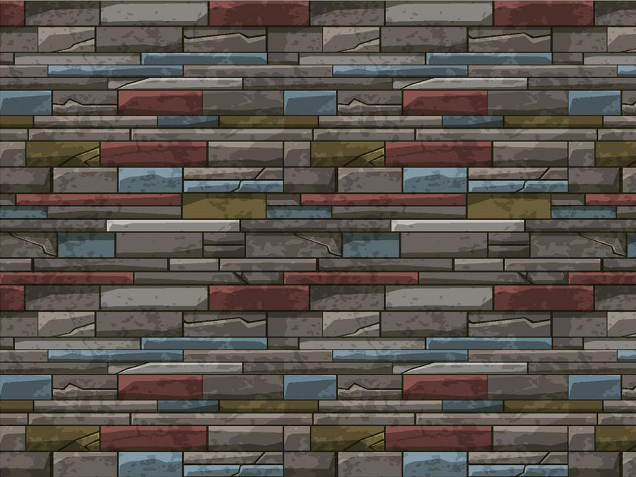 Battleship Grey Brick Vinyl Wrap Pattern~Rwraps Series 914 Digitally Printed Vinyl Wrap~0