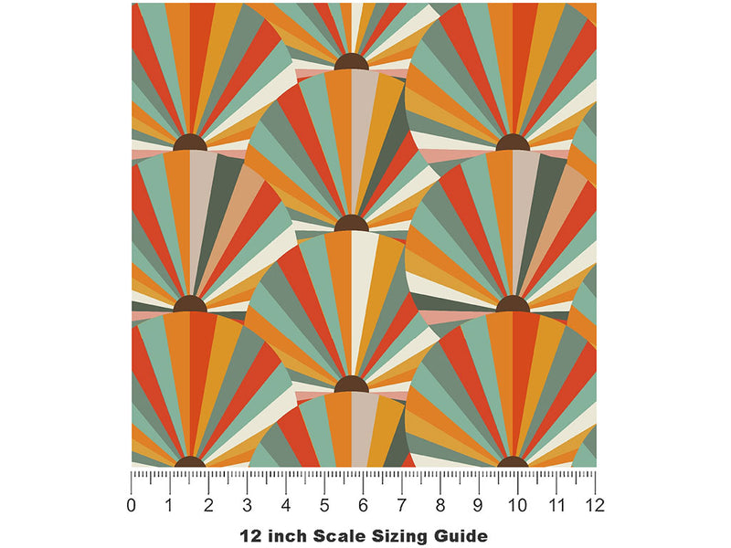 Be Gee Retro Vinyl Film Pattern Size 12 inch Scale~Rwraps Be Gee Retro Sizing Chart~2