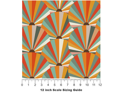 Be Gee Retro Vinyl Film Pattern Size 12 inch Scale~Rwraps Be Gee Retro Sizing Chart~2
