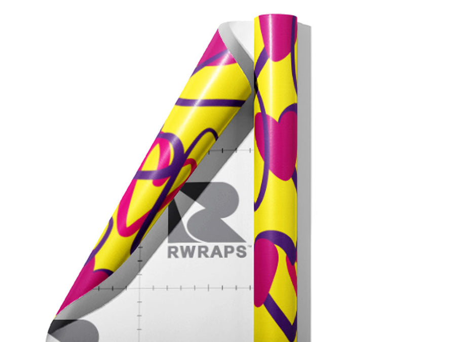 Be Mine Heart Wrap Film Sheets~Rwraps Series 914 Be Mine Heart Scrolled Sheet~3