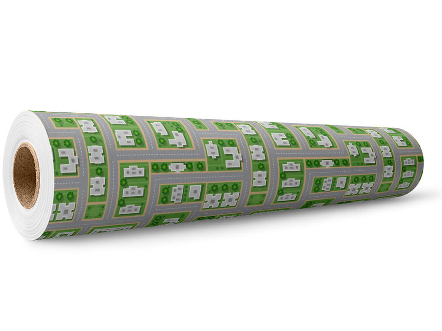 Be Neighborly Cityscape Wrap Film Wholesale Roll~Rwraps Series 914 Digitally Printed Vinyl Roll~5