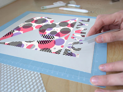 beach ballroom abstract geometric Easy Weed Craft Vinyl