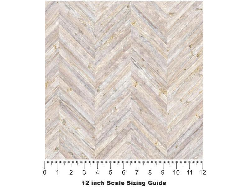 Beach House Wooden Parquet Vinyl Film Pattern Size 12 inch Scale~Rwraps Beach House Wooden Parquet Sizing Chart~3