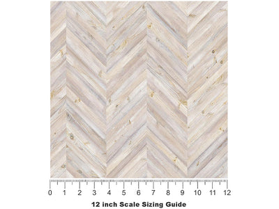 Beach House Wooden Parquet Vinyl Film Pattern Size 12 inch Scale~Rwraps Beach House Wooden Parquet Sizing Chart~3
