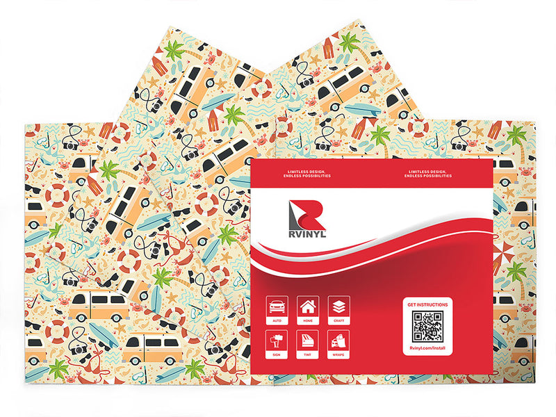beach life summertime Craft Vinyl Sheet Pack