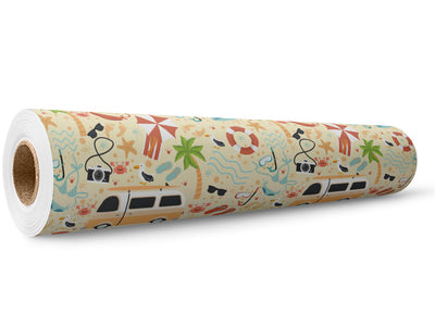 Beach Life Summertime Wrap Film Wholesale Roll~Rwraps Series 914 Digitally Printed Vinyl Roll~5