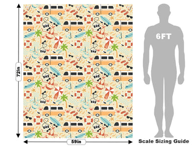 Beach Life Summertime Vehicle Wrap Scale~Rwraps Series 914 Beach Life Summertime Measurements~1