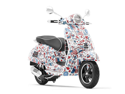 Beach Party Americana Vespa Scooter Wrap Film