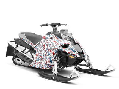 Beach Party Americana Custom Wrapped Snowmobile
