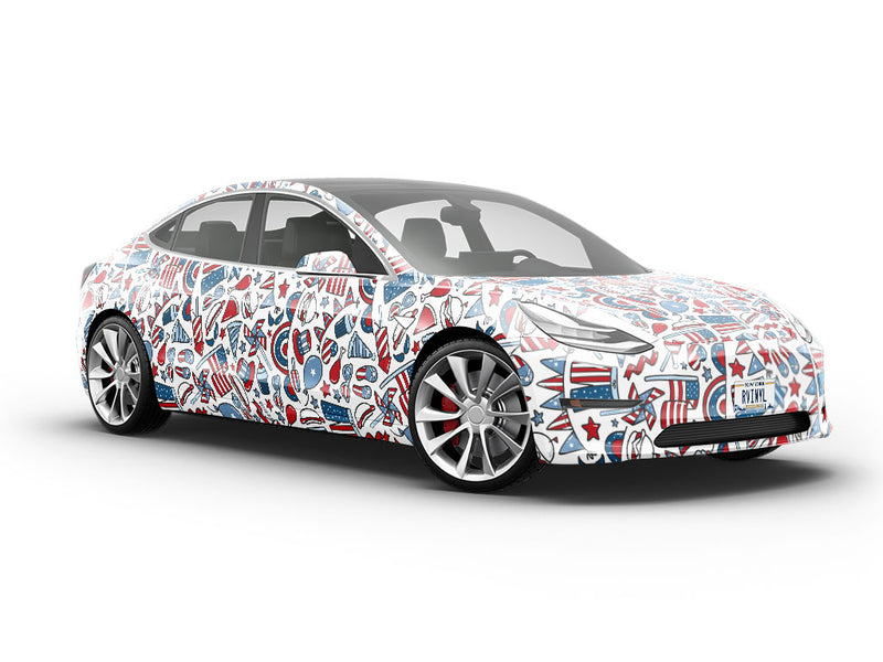 Beach Party Americana Vehicle Vinyl Wrap