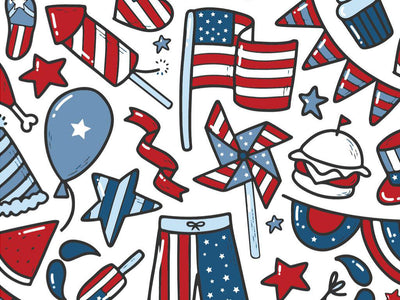 Beach Party Americana Vinyl Wrap Pattern~Rwraps Series 914 Digitally Printed Vinyl Wrap~0