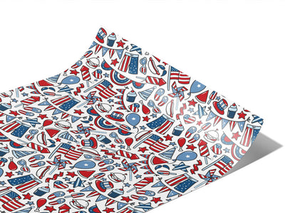 Beach Party Americana Vinyl Wraps~Rwraps Series 914 Digitally Printed Vinyl Wrap~1