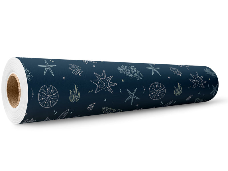 Beachy Constellations Marine Life Wrap Film Wholesale Roll~Rwraps Series 914 Digitally Printed Vinyl Roll~5