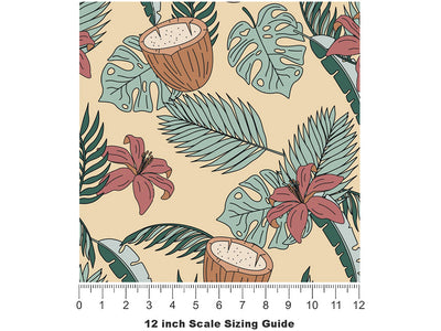 Beachy Relaxation Fruit Vinyl Film Pattern Size 12 inch Scale~Rwraps Beachy Relaxation Fruit Sizing Chart~2
