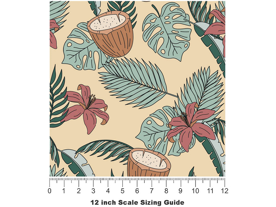 Beachy Relaxation Fruit Vinyl Film Pattern Size 12 inch Scale~Rwraps Beachy Relaxation Fruit Sizing Chart~2