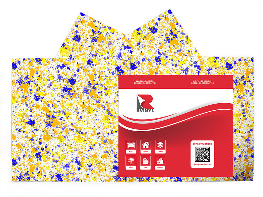 beachy vibes paint splatter Craft Vinyl Sheet Pack