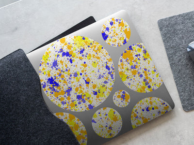 beachy vibes paint splatter DIY Laptop Stickers