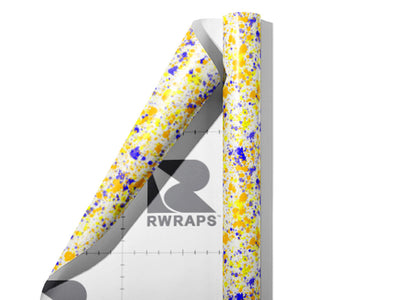 Beachy Vibes Paint Splatter Wrap Film Sheets~Rwraps Series 914 Beachy Vibes Paint Splatter Scrolled Sheet~3