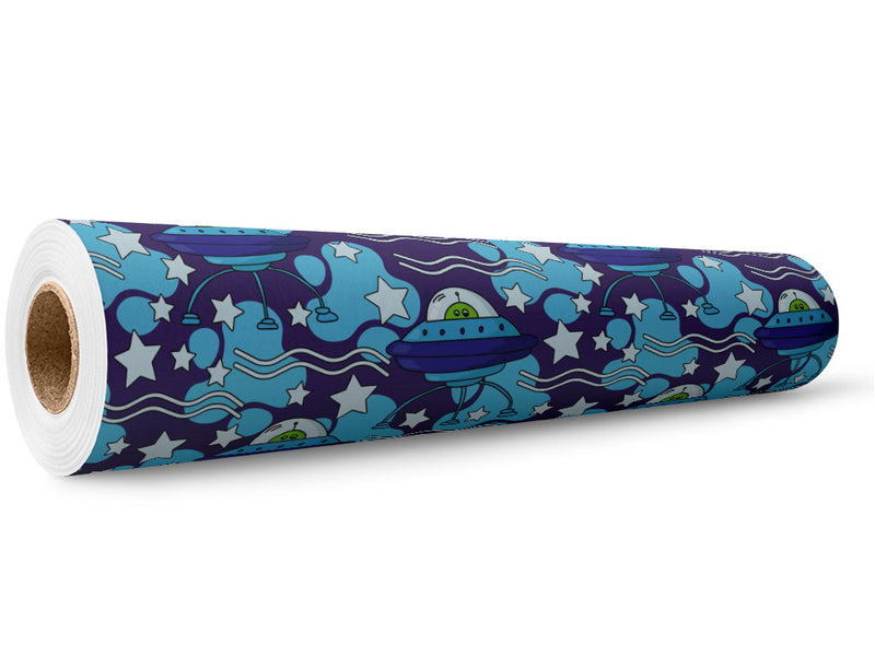 Beamed Up Science Fiction Wrap Film Wholesale Roll~Rwraps Series 914 Digitally Printed Vinyl Roll~5
