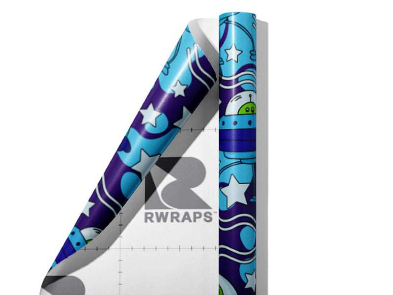 Beamed Up Science Fiction Wrap Film Sheets~Rwraps Series 914 Beamed Up Science Fiction Scrolled Sheet~3