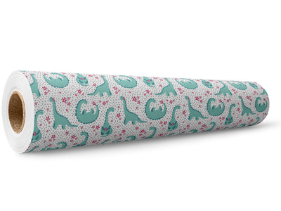 Beaming Brontosaurs Dinosaur Wrap Film Wholesale Roll~Rwraps Series 914 Digitally Printed Vinyl Roll~5