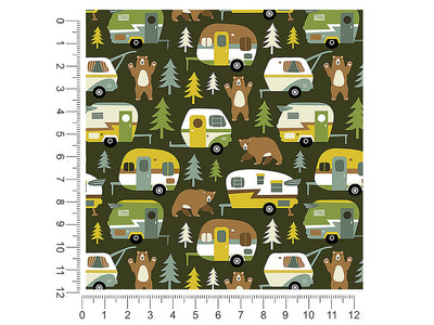 bear attack camping 1ft x 1ft Craft Sheets