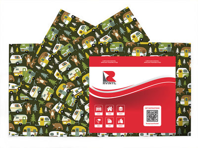 bear attack camping Craft Vinyl Sheet Pack