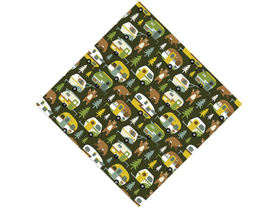 Bear Attack Camping Vinyl Wrap Pattern