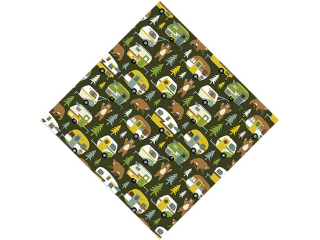 Bear Attack Camping Vinyl Wrap Pattern