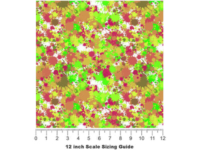 Beast Within Paint Splatter Vinyl Film Pattern Size 12 inch Scale~Rwraps Beast Within Paint Splatter Sizing Chart~2
