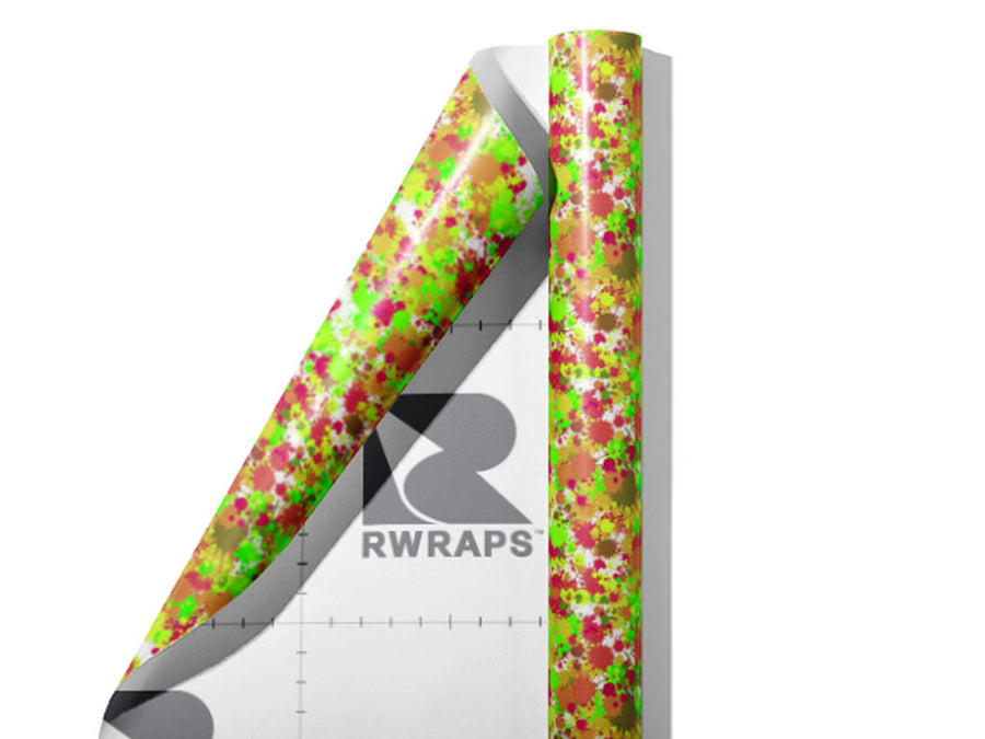 Beast Within Paint Splatter Wrap Film Sheets~Rwraps Series 914 Beast Within Paint Splatter Scrolled Sheet~3