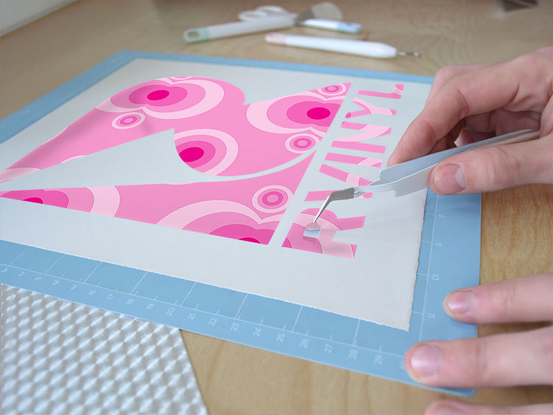 beating heart abstract geometric Easy Weed Craft Vinyl