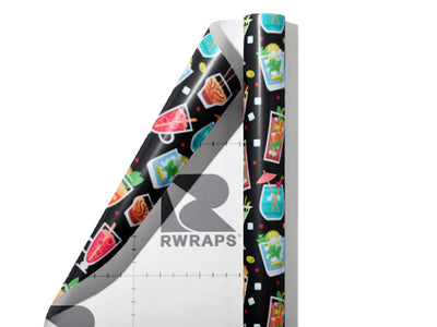 Beating Sunshine Alcohol Wrap Film Sheets~Rwraps Series 914 Beating Sunshine Alcohol Scrolled Sheet~3