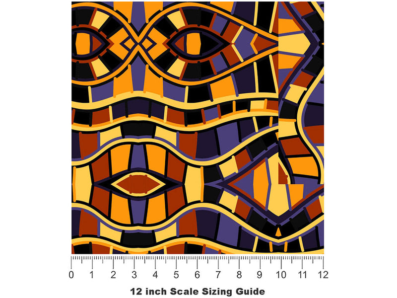 Beautiful Complexities Art Deco Vinyl Film Pattern Size 12 inch Scale~Rwraps Beautiful Complexities Art Deco Sizing Chart~2