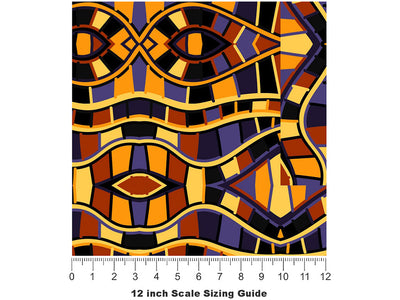 Beautiful Complexities Art Deco Vinyl Film Pattern Size 12 inch Scale~Rwraps Beautiful Complexities Art Deco Sizing Chart~2