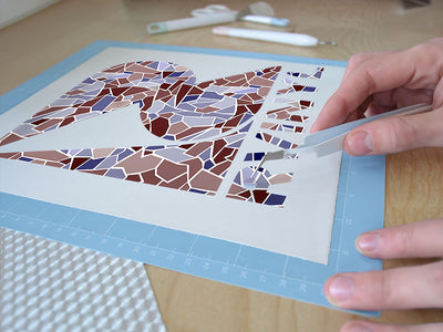 beaver dam mosaic Easy Weed Craft Vinyl