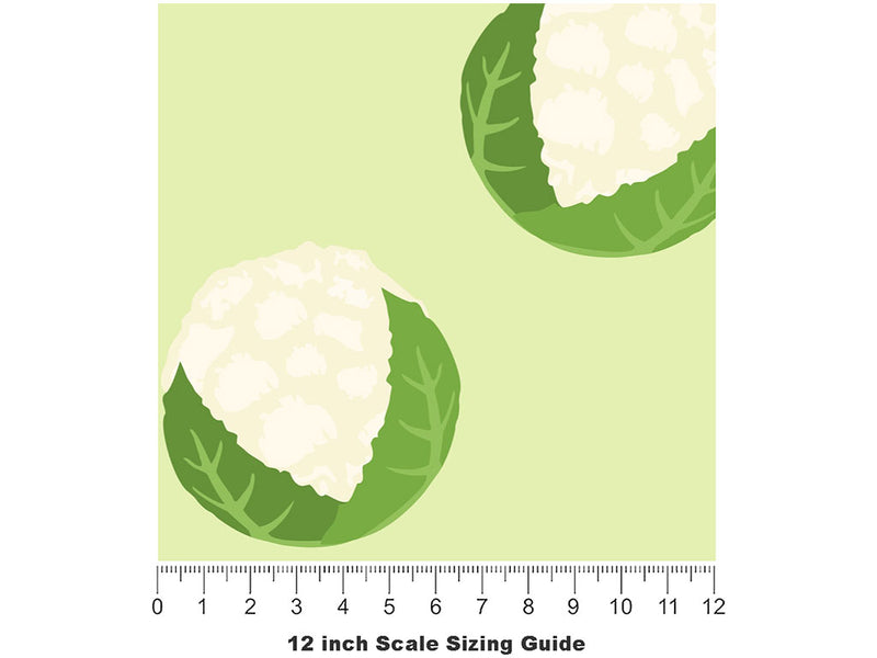 Been Beheaded Vegetable Vinyl Film Pattern Size 12 inch Scale~Rwraps Been Beheaded Vegetable Sizing Chart~2