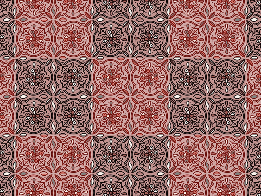 Begonia Tile Vinyl Wrap Pattern~Rwraps Series 914 Digitally Printed Vinyl Wrap~0